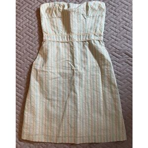 Y2K -Tibi-Striped Strapless Dress